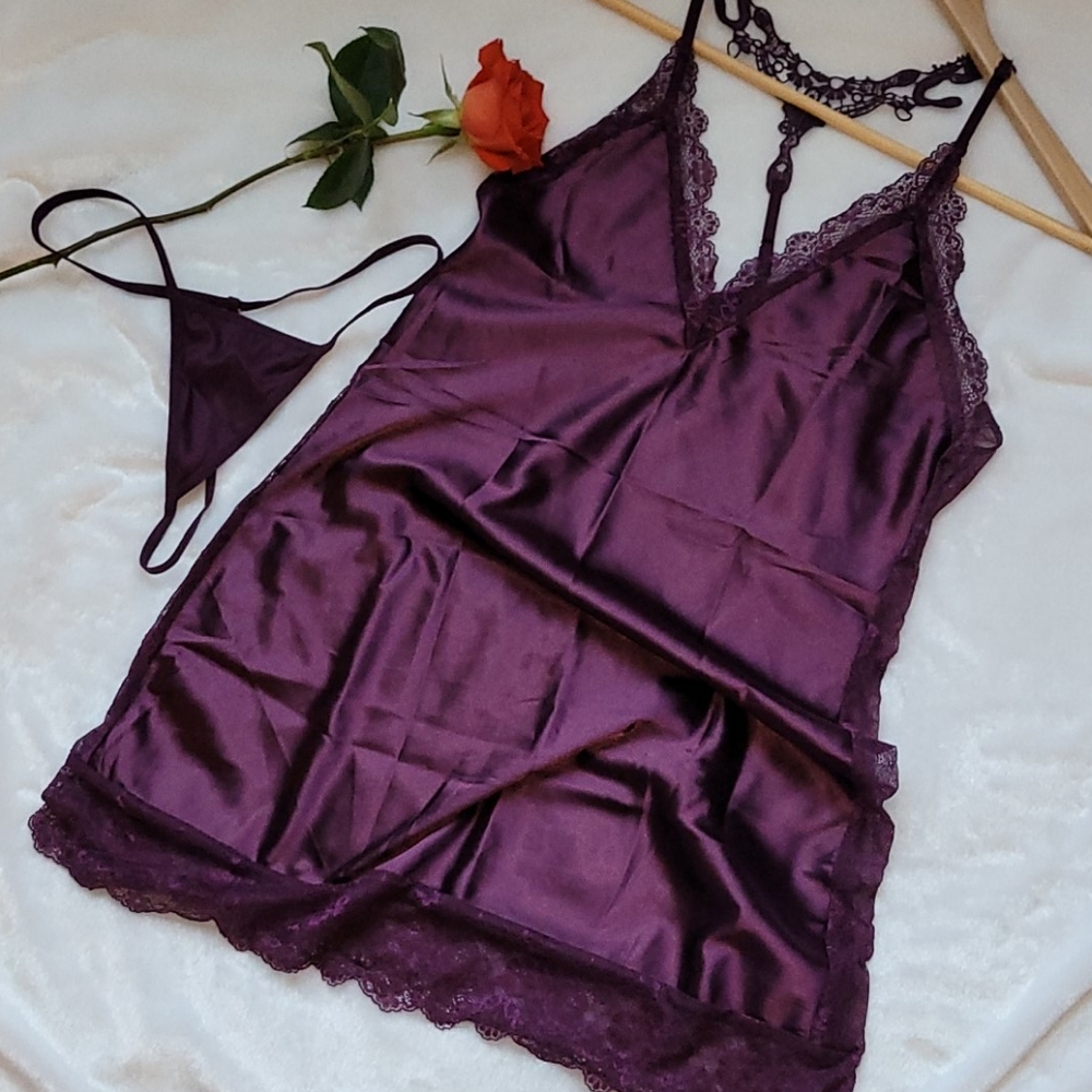 New- Lace Sexy Lingerie , wine red